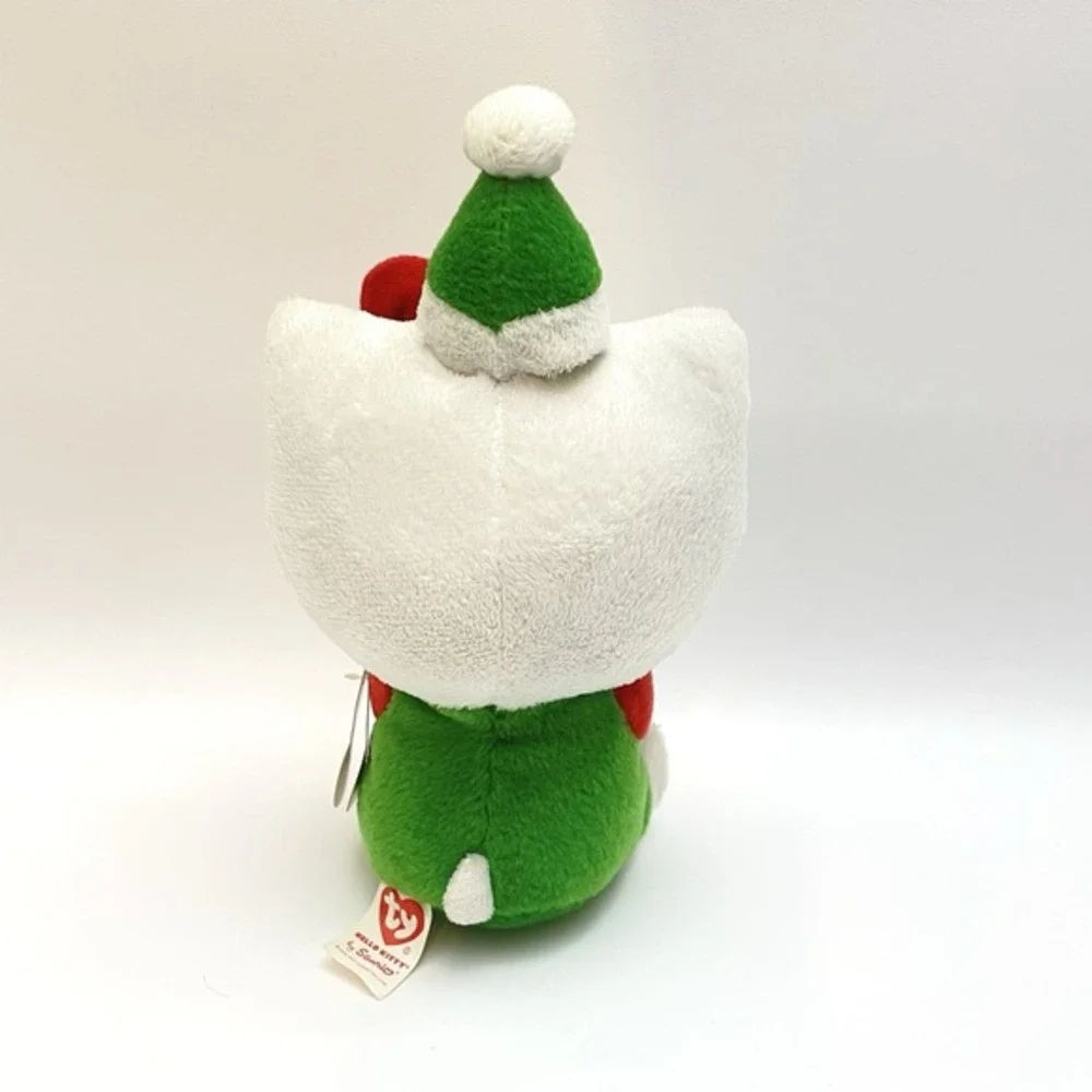 NEW 2011 Ty Beanie Baby Hello Kitty Christmas Present Stuffed‎ Plush Sanrio Tags